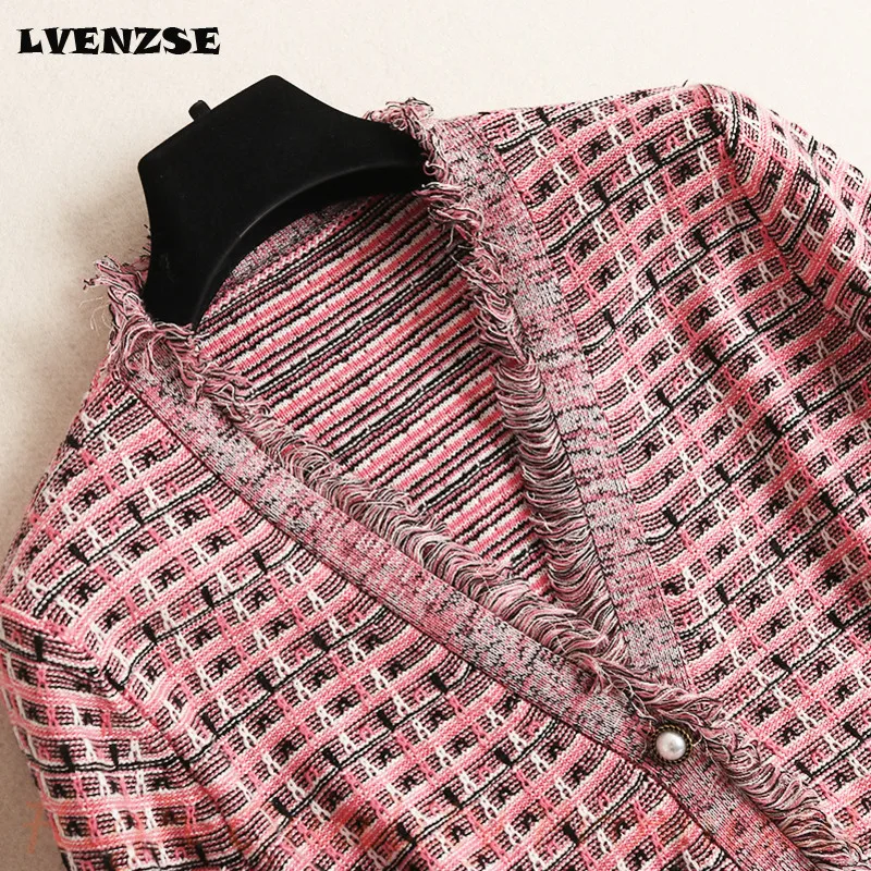 LVENZSE дизайнерская женская одежда осень-зима 2019 комплект из двух предметов