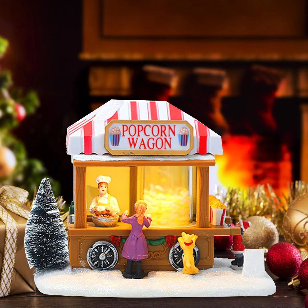 

Светящаяся Рождественская скульптура в виде попкорна с музыкальной смолой реквизит для вечеринки детский подарок Новогодняя вечеринка