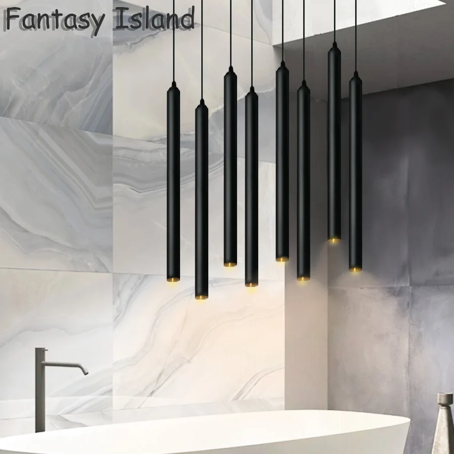 COB подвесной светильник с длинной трубкой подвесные светильники для бара