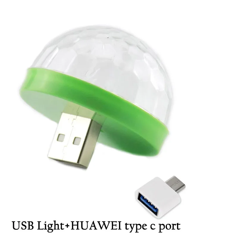Light with HW Мини-дискотека, светодиодный, портативный, USB, для сцены, вечерние, украшения, DC 5 В, USB, магический шар для дома, караоке, красочный эффект, диджейское освещение - Цвет: Light with HW