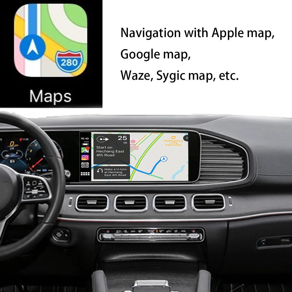 Беспроводной адаптер интерфейса ZJCGO Apple CarPlay Android для Mercedes Benz GLE GLC Class V167 X253 C253 NTG |