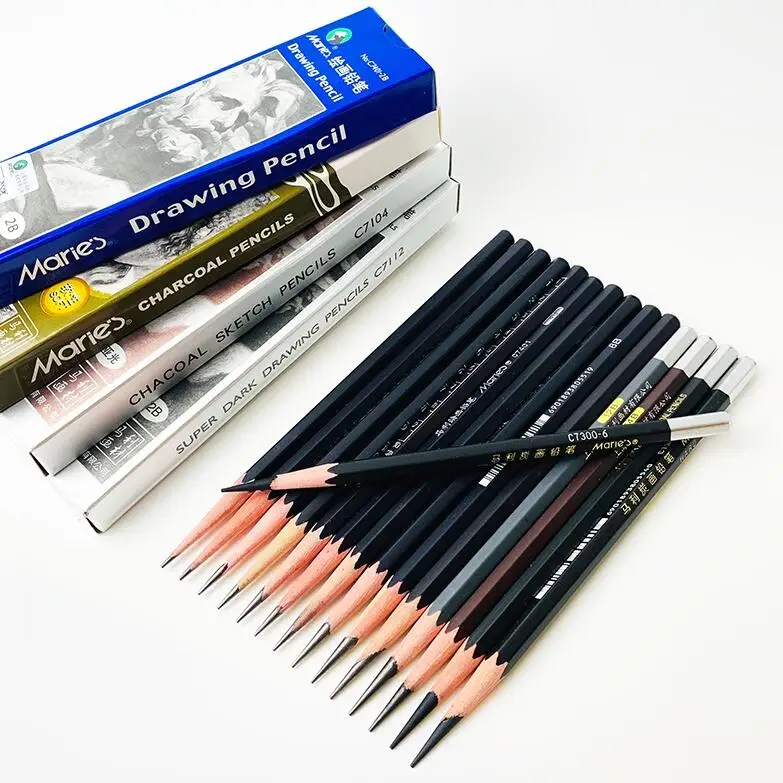 

Soft carbon charcoal Pencil soft medium hard professional drawing beginners art students Pencil special sketch tool set