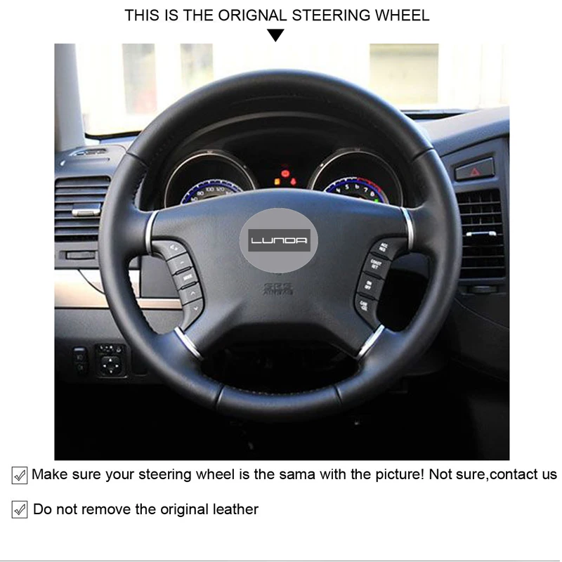 DIY Custom Hand-Stitched Artificial Leather Car Steering Wheel Cover For Mitsubishi Pajero V98 V97 Galant Zinger 2008-2011 | Автомобили и