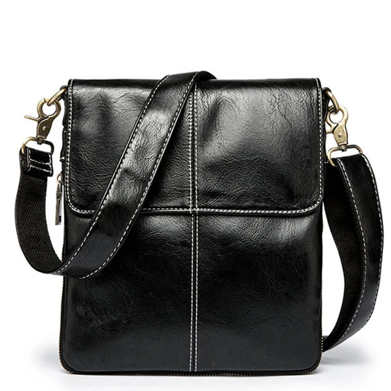 

Сумка на плечо мужская из экокожи, маленький саквояж в деловом стиле, винтажный брендовый мессенджер, повседневная классическая дизайнерск...