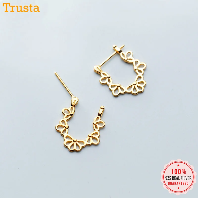 Trusta, минималистичные, настоящие, модные, 925 пробы, серебряные, сладкая мышь, серьги-гвоздики для женщин, девушек, друзей, подростков, ювелирное изделие, подарок DS2445