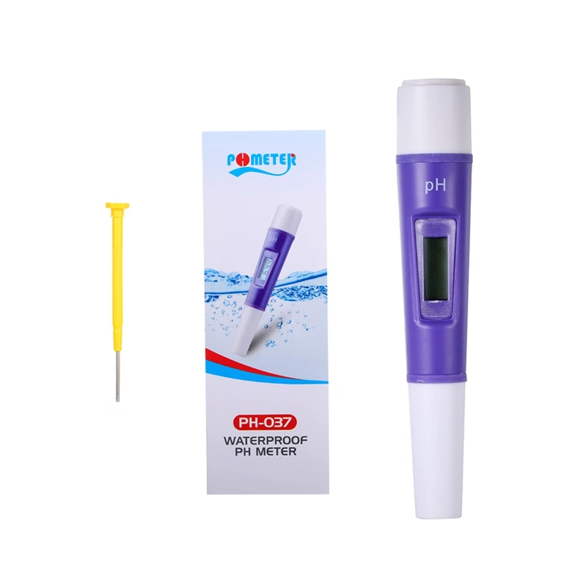 

Waterproof pH Meter 0-14PH Digital Water Quality Monitor Tester for Pools Drinking Water Aquariums With ATC Resolution:0.01PH