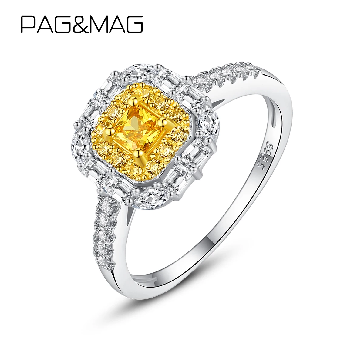 

Кольцо женское из серебра 925 пробы, с цитрином, SR0331