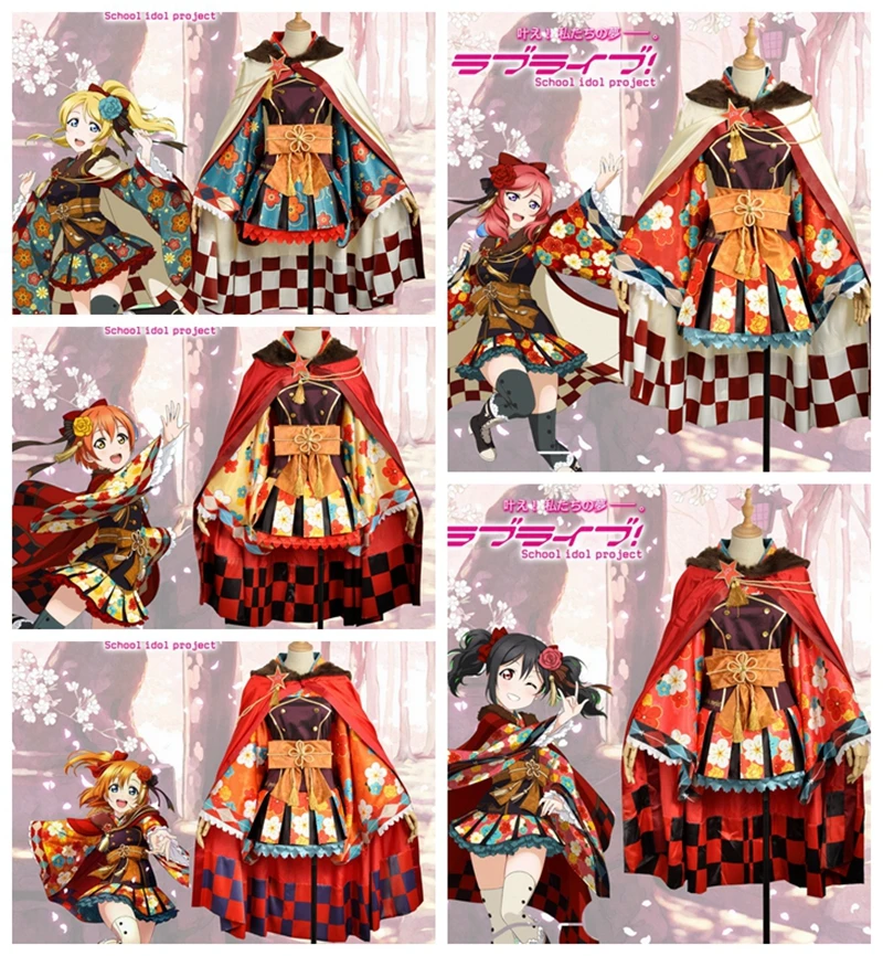 Кимоно для косплея Love Live Taisho пробуждение модное платье с накидкой хунока Рин Эли