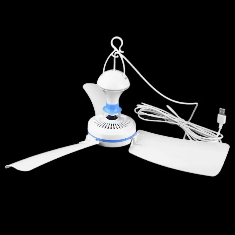 

5V USB Ceiling Fan 17 Silent Hanging Fan Camping Tent Fans for Outdoor Bed Home