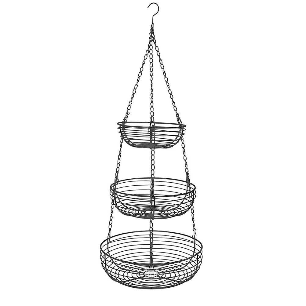 

3-Layer Hanging Fruit Basket For Kitchen Restaurants Basket Fruit Tray Drain Basket Household fruits basket