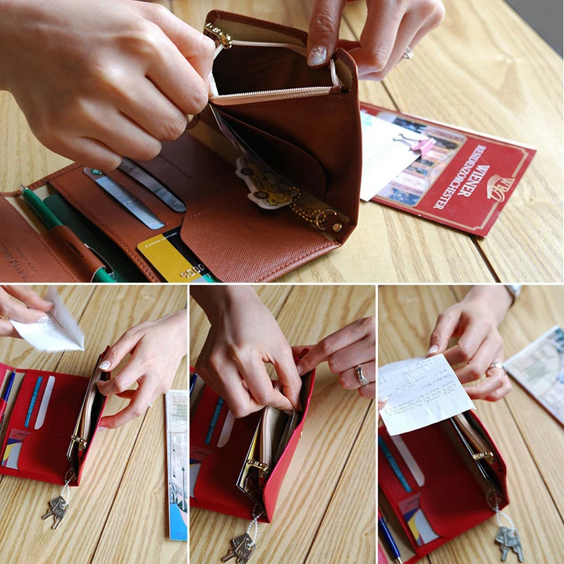 

Fashion Travel Passport Cover Foldable Credit Card Holder Money Wallet ID Multifunction Documents Flight Bit License Purse Bag