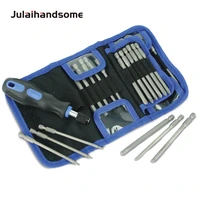 julaihandsom new 25 pcs screwdriver bits set for household car repairing tool set with 23pcs 100mm crv bits set hand tool set