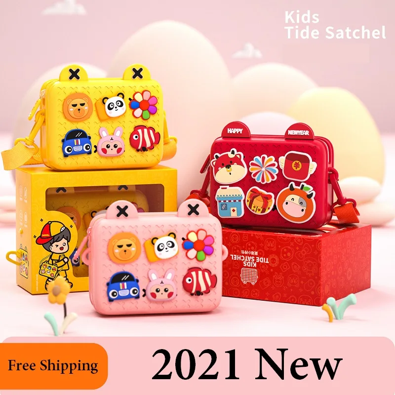 

New Children's Messenger Bag Kids Boys Mickey Small Coin Purse Girls Minnie Kindergarten Crossbody Cartoon Princess Baby