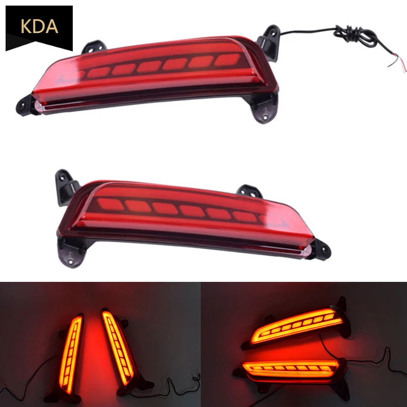 

2Pcs Auto DRL 12V Rear Bumper Tail Light Fog Lamp Brake Lights Turn Signal Lamp For Hyundai Creta IX25 2014 2015 2016 2017