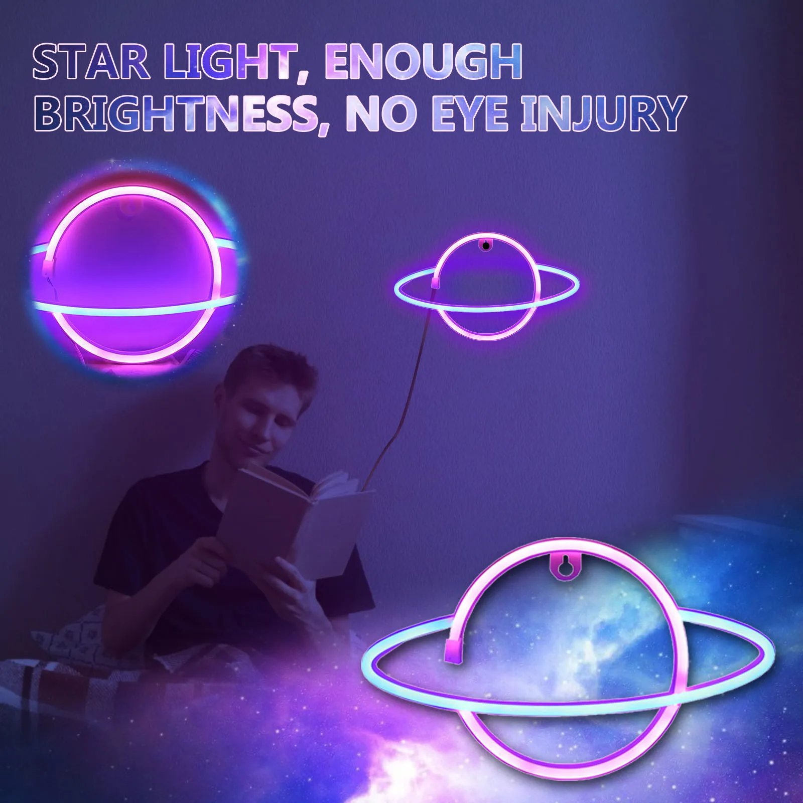 Светодиодный неоновый светильник в форме планеты великолепные украшения