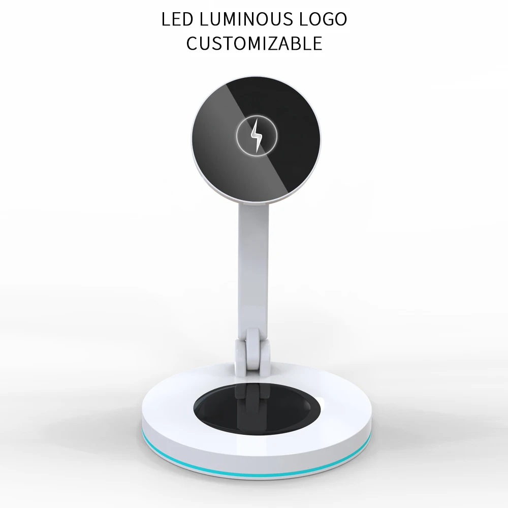 

New Smartphone Magnetic Wireless Charger For iPhone 12 Pro Max Desktop Phone Stand Wireless Charger For Airpods Xiaomi Samsung