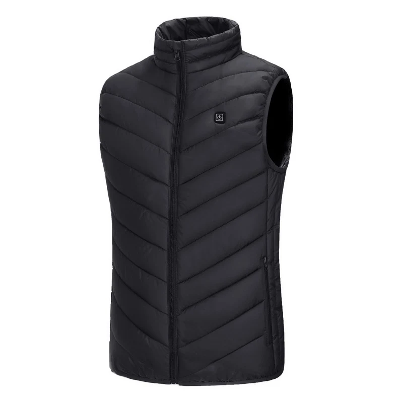 

Men Electric Heated Vest USB Heating Thermal Cloth Vest Winter Feather Camping Hiking Warm Hunting Jacket Outdoor