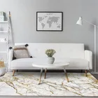 Модный Европейский и американский имитация белого и золотого мрамора, для спальни, гостиной, кухни, нескользящий напольный коврик, декоративный ковер