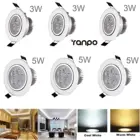 3W 5W светодиоидная лампа с регулируемой яркостью светодиодный утопленный потолочный светильник Панель лампы холодный теплый белый AC 220V 110V вниз светильник Точечный светильник для Офис Hotel