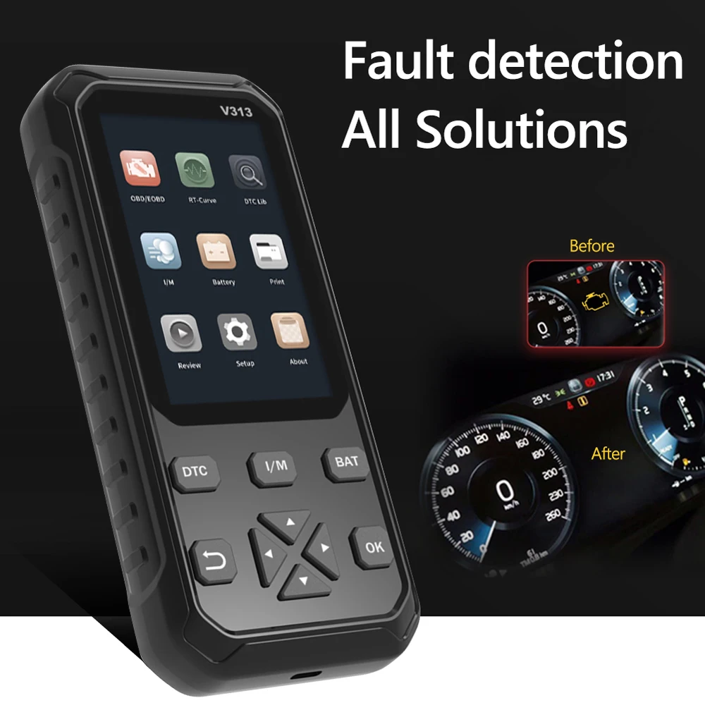 

Автомобильный сканер V313 2 в 1 OBD2 считыватель кодов неисправности автомобильного двигателя универсальный сканер OBD II автомобильный диагност...