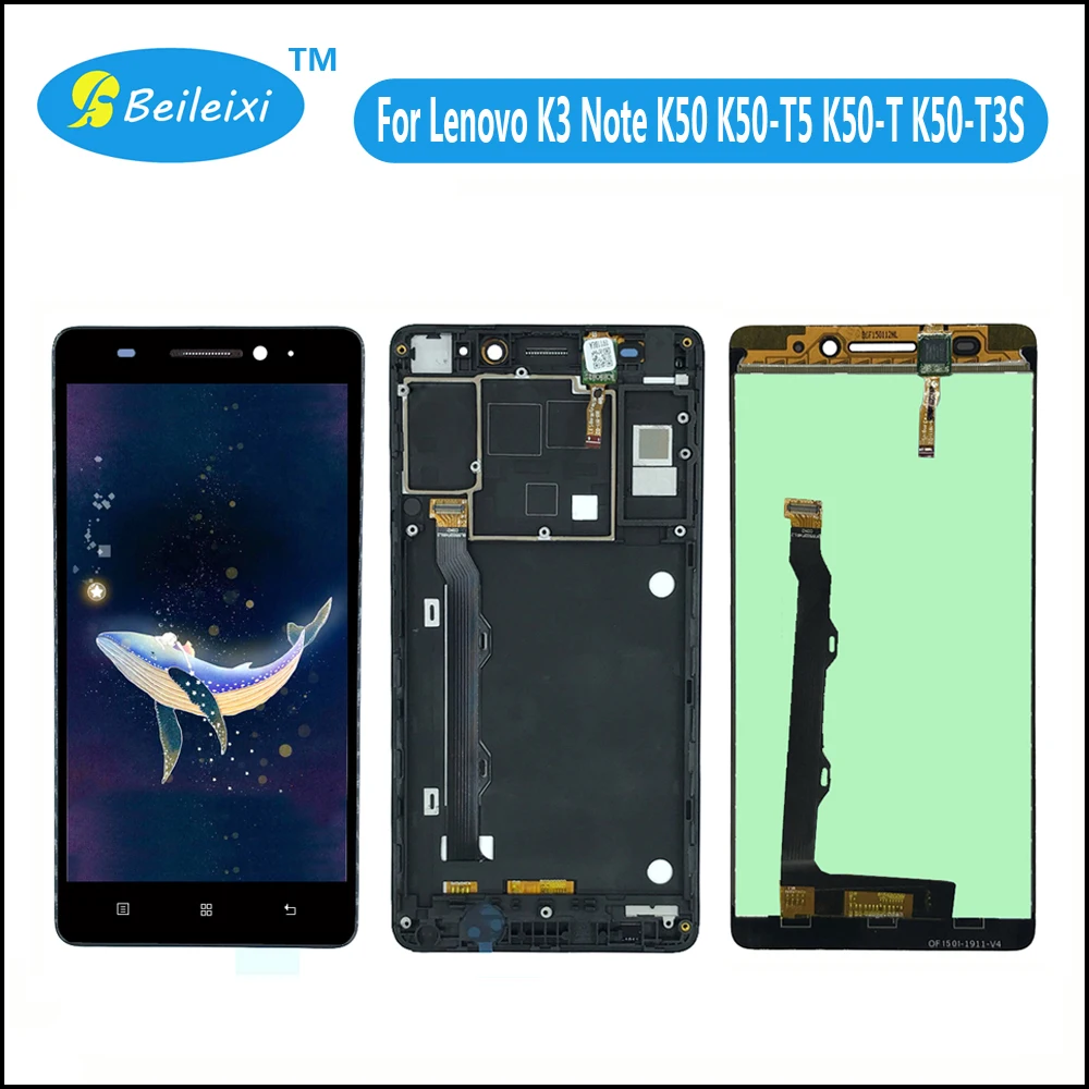For Lenovo K3 Note K50 K50-T5 K50-T K50-T3S LCD Display Touch Screen Digitizer Assembly Replacement with frame | Мобильные телефоны