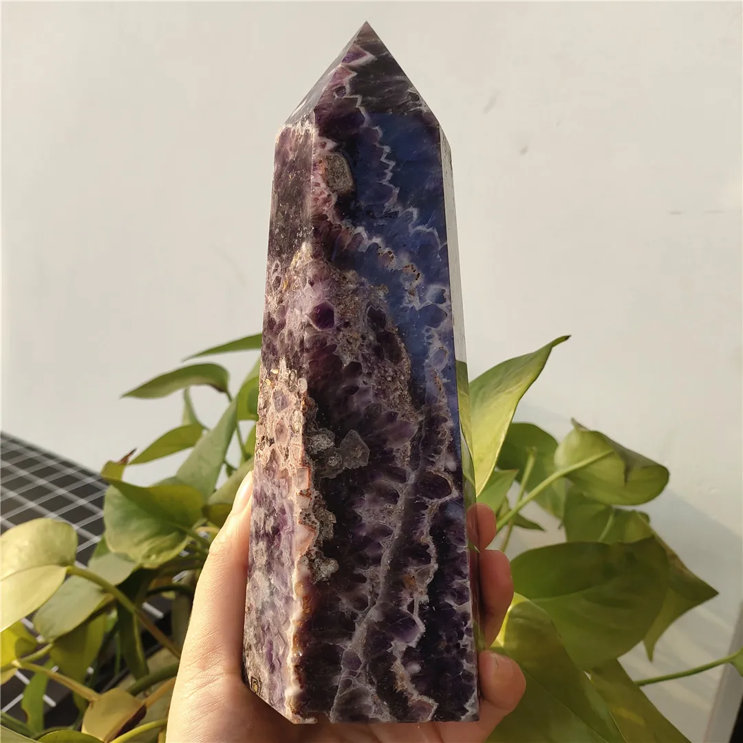

1pcs 1.8-2kgs Natural dream Amethyst Crystal pillar cures crystal pillar tower