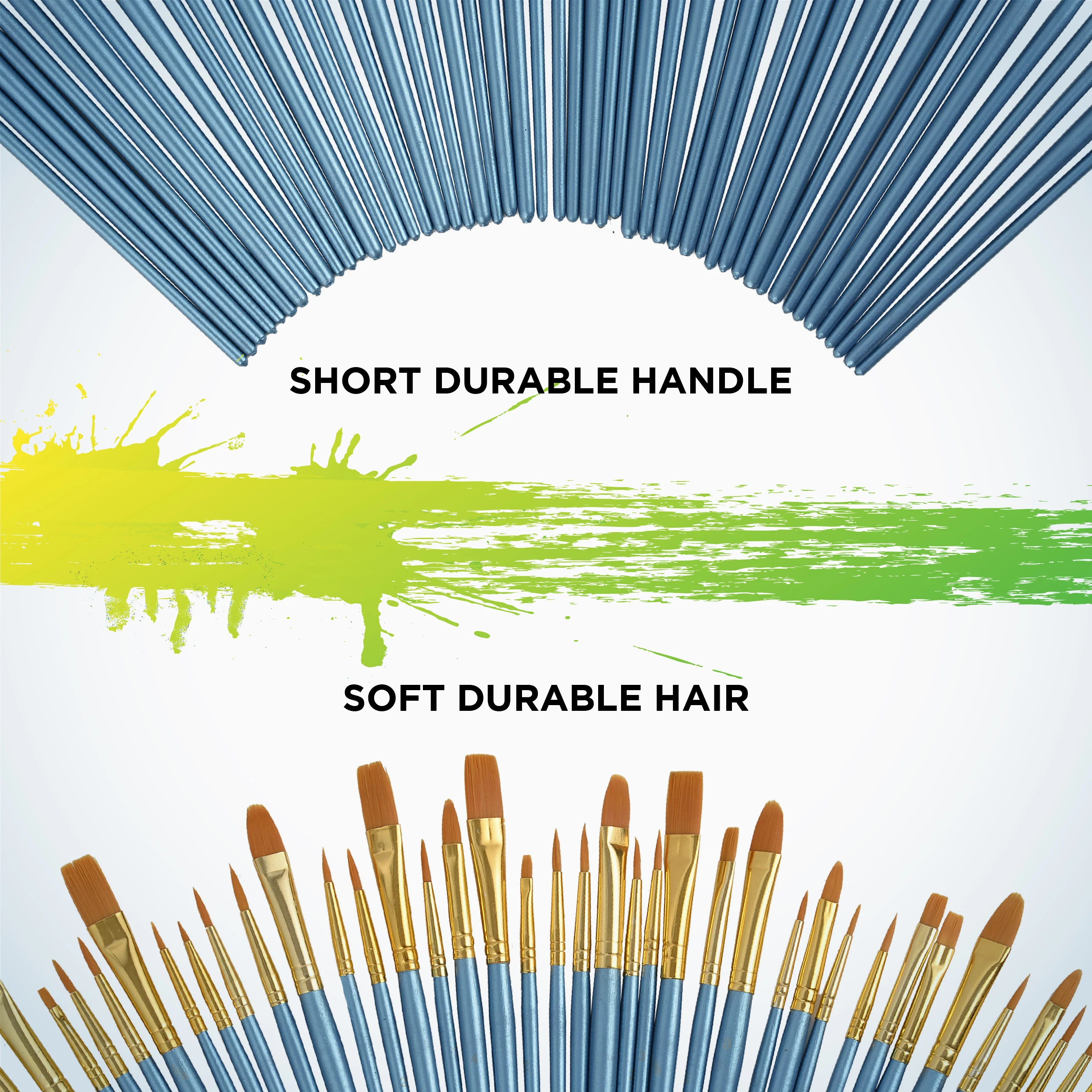 CONDA 50 шт. кисти для краски нейлоновые щетки волос Акриловая акварель маслом