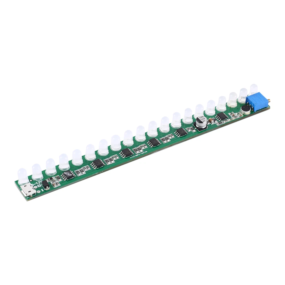 RGB LED датчик звукового контроля модуль дисплея аудиоспектра DC 5V 12V регулируемая