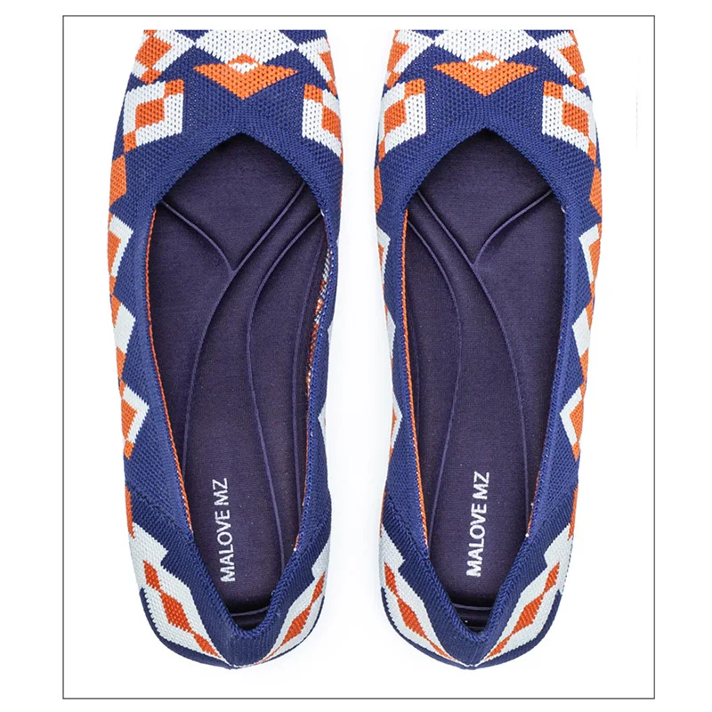 

Shoes Women's Spring and Autumn New Casual Shoes All-match Fashion Breathable Shoes Square Toe Flat Shoes Wear-resistant Shoes