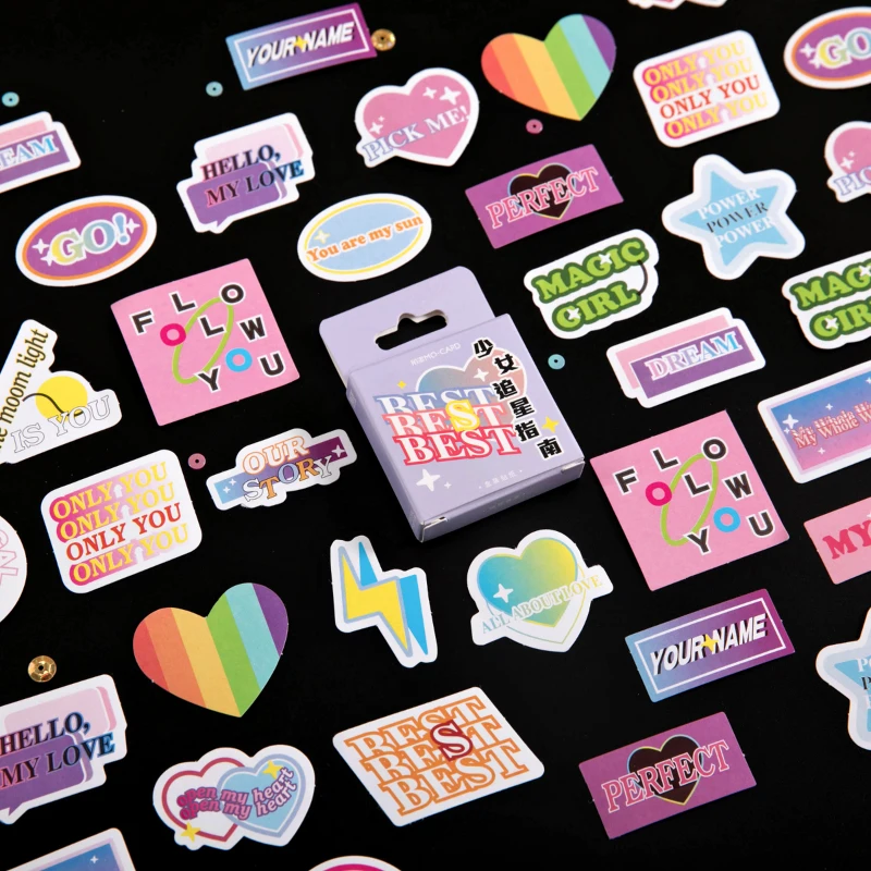 

46 шт Idol наклейки с принтом «Звезда», вентиляторы для Мощность Примечание Стикеры для домашнего использования, художественное оформление дн...