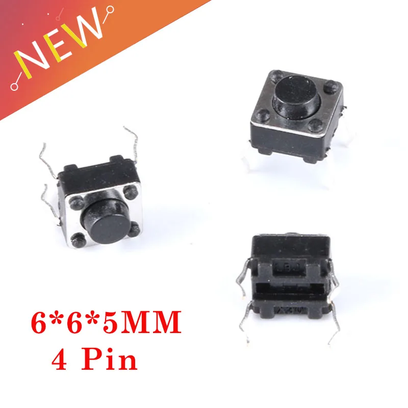 100 шт./лот 4 контактный мини микро мгновенный Тактильный кнопочный переключатель