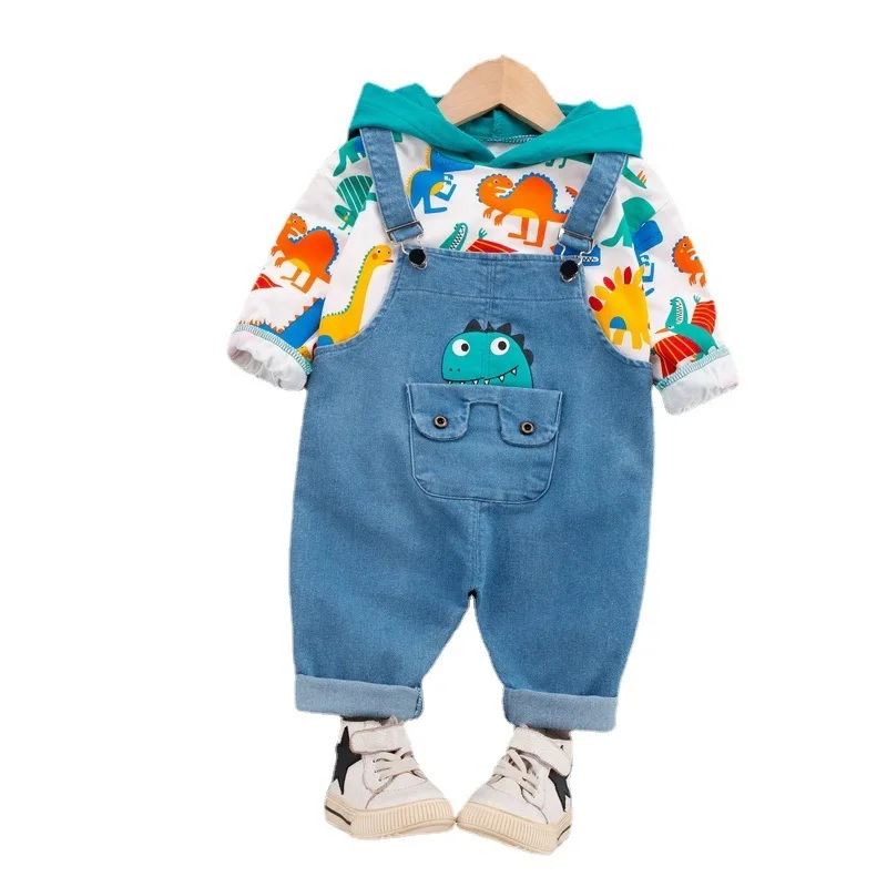 

New Autumn Kids Boys Cartoon Clothes Suit Children Girls Trendy Hoodies Overalls 2Pcs/Set Toddler Casual Costume Baby Sportswear