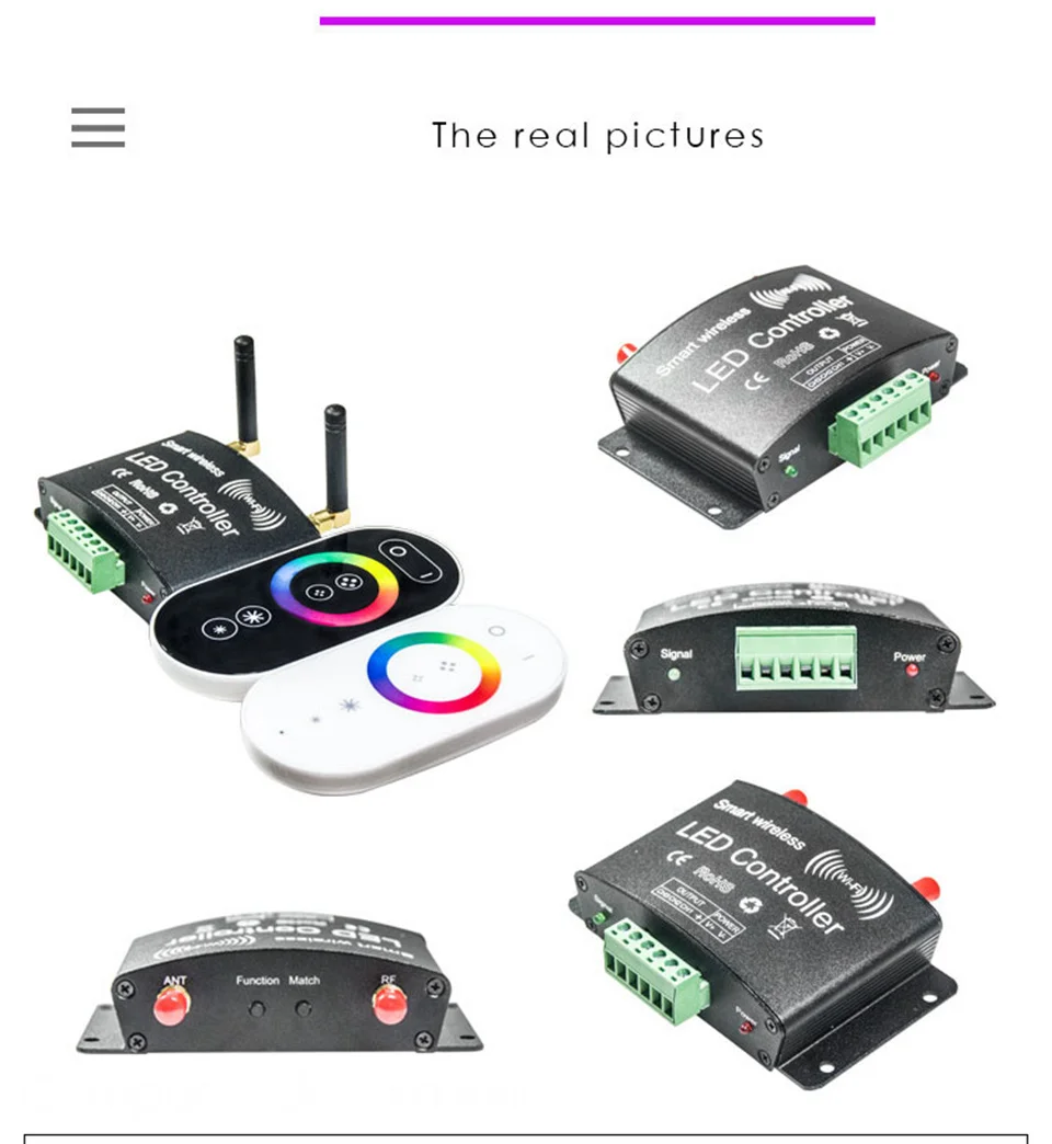 Wifi светодиодный RGB пульт дистанционного управления DC12-24V RF сенсорный пульт управления 3 канала с помощью приложения Android/IOS для SMD5050 3528 RGB светодиодная лента