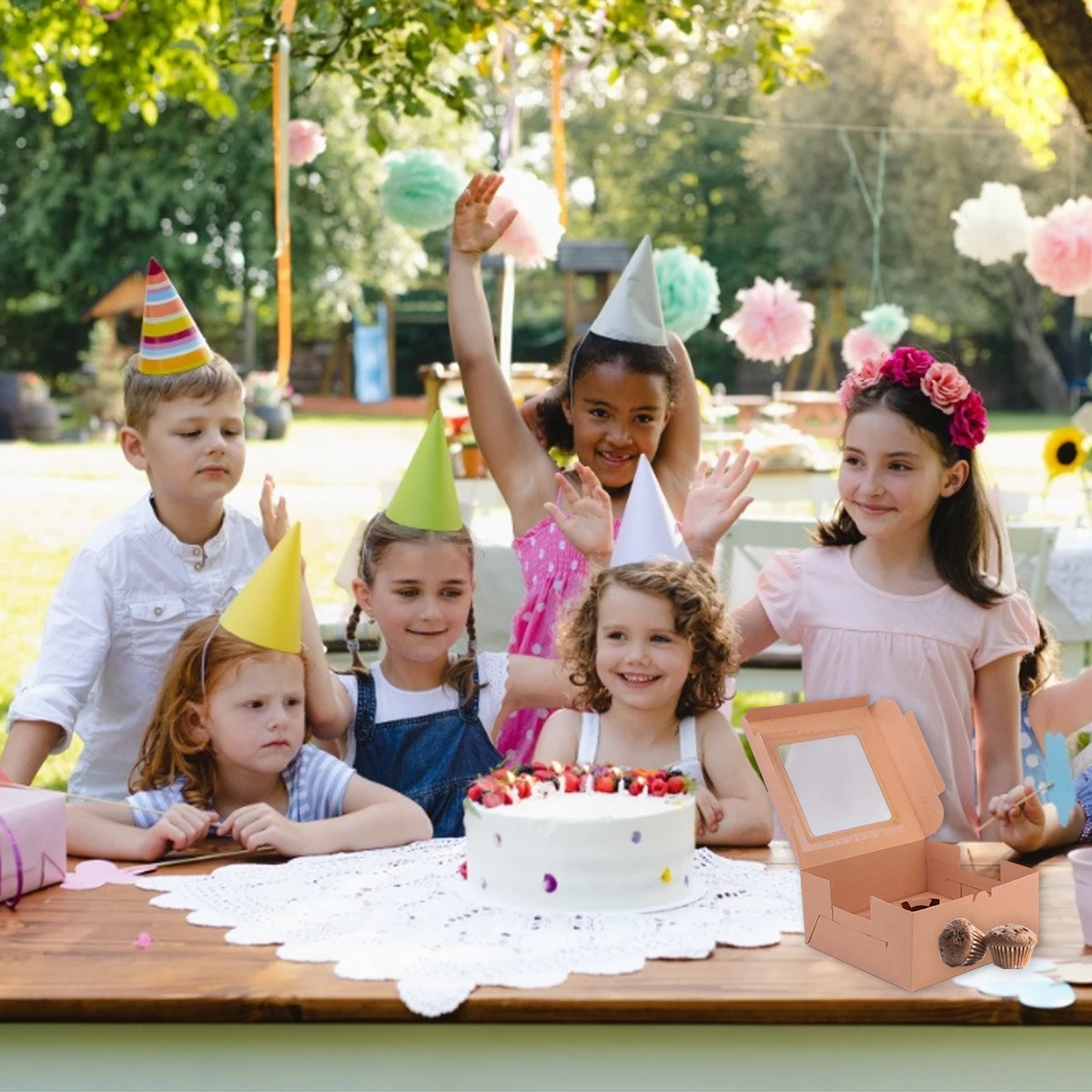 10 шт. коробка для яиц из картона упаковка кекса десерт торта упаковочная посылка