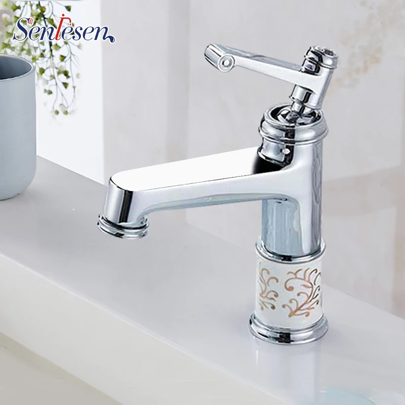 Хромированный смеситель для раковины латунные смесители горячей и холодной воды