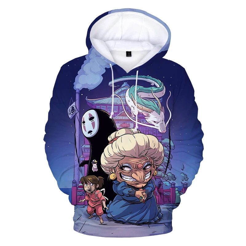 

Anime Spirited Away 3D Print Hooded Sweatshirts Harajuku Streetwear Hoodie Men Women Casual Funny Autumn Pullover Clothes