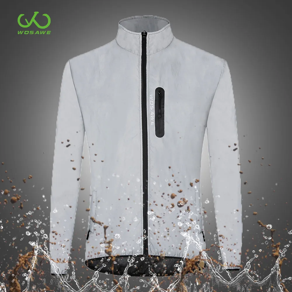 WOSAWE полностью светоотражающие мужские женские мотоциклетные куртки для ночных