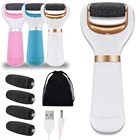 Пилка электрическая вакуумная для ног, инструмент для педикюра, для удаления огрубевшей кожи, с зарядкой от USB