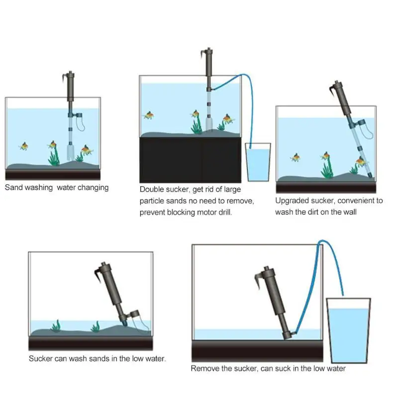 Аквариумный сифон фильтр для аквариума вакуумный очиститель гравия воды насос