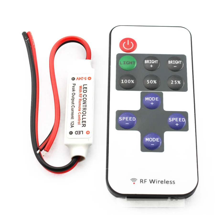 12V диммер контроллер светодиода 11key AC/DC 12 24 V пульт дистанционного управления для
