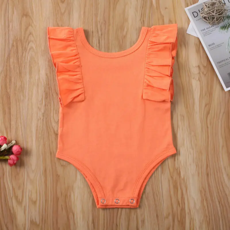 Однотонный хлопковый Детский комбинезон для новорожденных 0-18 месяцев | Мать и