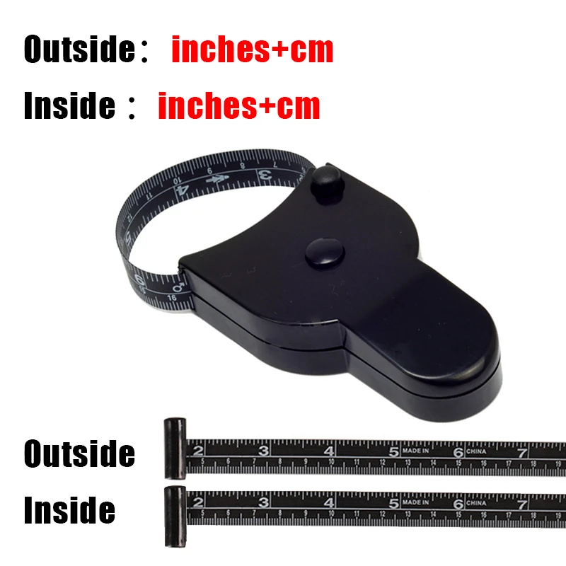 

150 cm/60 inch Retractable Ruler Body Measuring Tape Self-tightening Automatic Telescopic Ruler For Fitness Weight Loss Measure