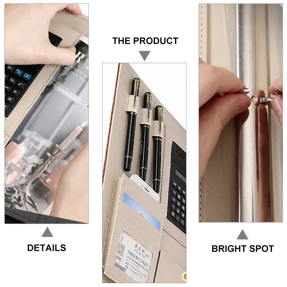 

PU Leather Notebook Binder Loose Leaf Ring Binder Personal Planner Folder