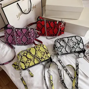 Роскошные брендовые сумки, модная крокодиловая женская сумка из змеиной кожи, женский маленький клатч, Дамский кошелек, мини сумки через плечо