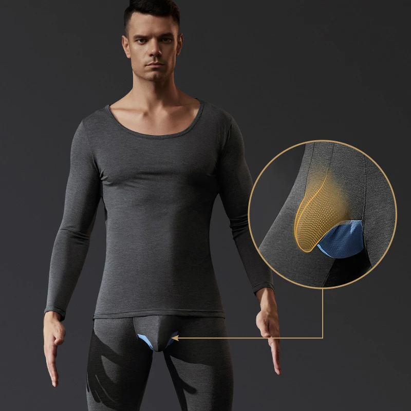 Фирменное мужское термобелье костюм на осень и зиму тонкое облегающее нижнее