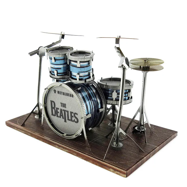 

Metal assembly model DIY 3D Puzzle set Band instrument model Drum kit Guitar, piano, bass