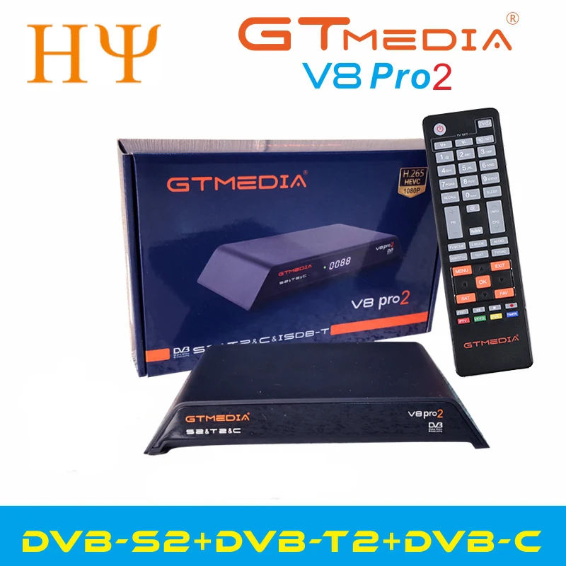 Gtmedia V8 Pro2 DVB S/S2/S2X + T/T2/кабель (J83.A/B/C)/ISDBT встроенный WIFI Поддержка Full PowerVu DRE & Biss