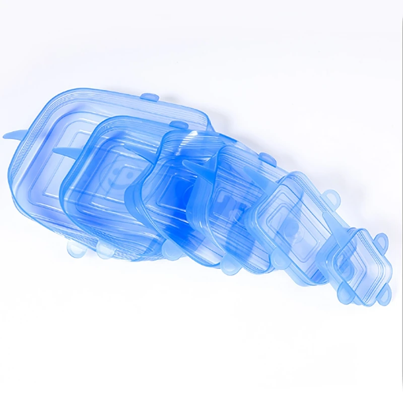 

12 Reusable Silicone Food Lids, Retractable and Adjustable Bowl Lids, Universal Kitchen Fresh-Keeping Silicone Lids