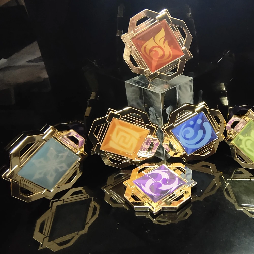 Genshin Impact Trinket Mondstadt Liyue Harbor Vision Of God Keychains Anime Accessories Bag Pendant Key Rings High Quality | Украшения и