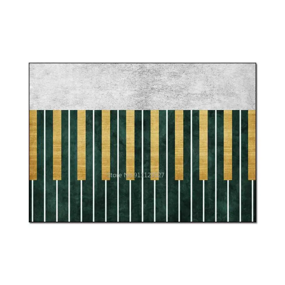 

Nordic Luxury Green Piano Keys Carpet 3D Geometric Printed Bedroom Carpets Modern Simple Home Floor Mat Girls Room Play Area Rug